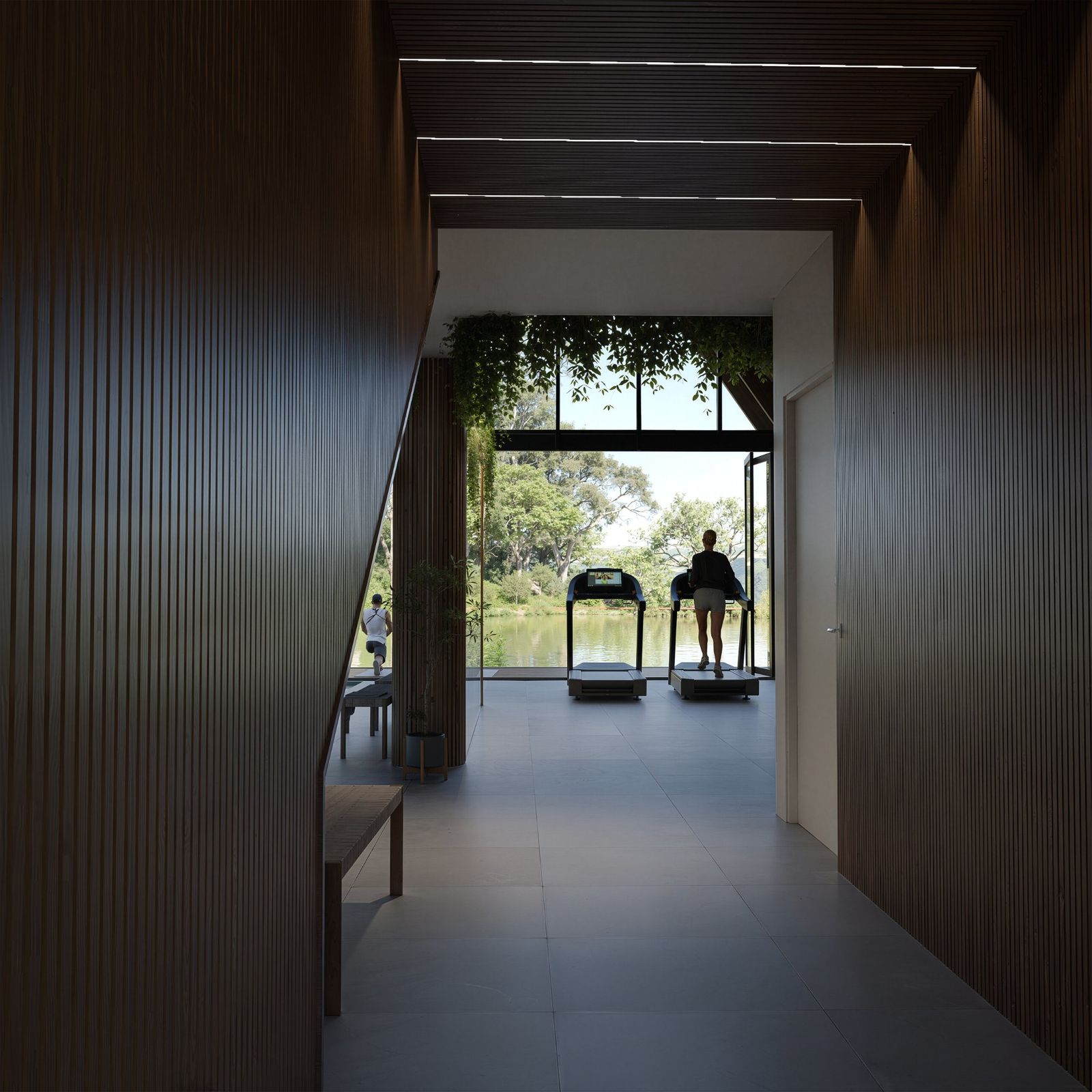 HUMANTA luxury gym overlooking lake