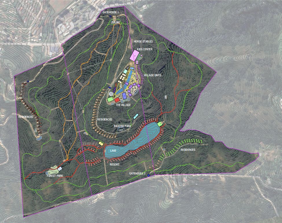 HUMANTA estate masterplan aerial view - Valley of a Thousand Hills, KZN